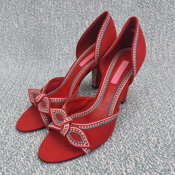 Betsey Johnson Open Toe Heels with Bow, Womens 10M - Picture 3 of 11